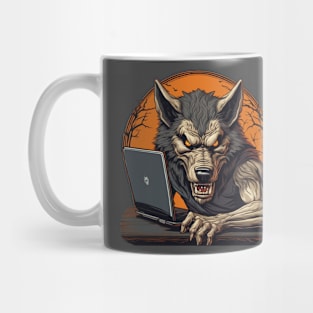 Werewolf IT computer developer Halloween design Mug